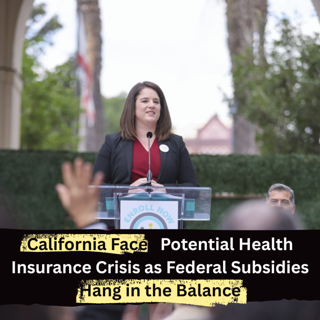 California health insurance crisis as federal subsidies set to expire, Covered California sign in Sacramento